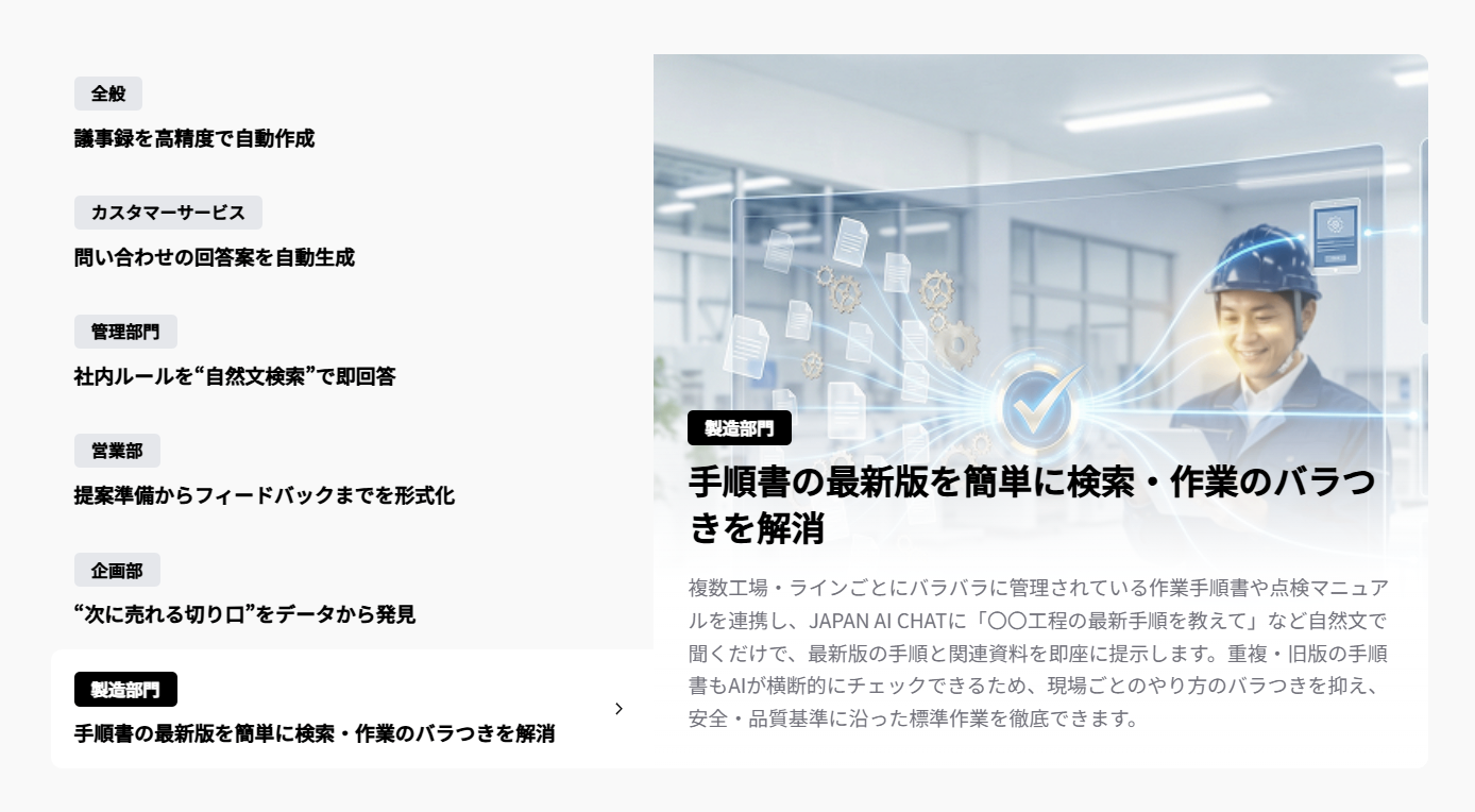 JAPAN AI CHAT紹介画像の2枚目